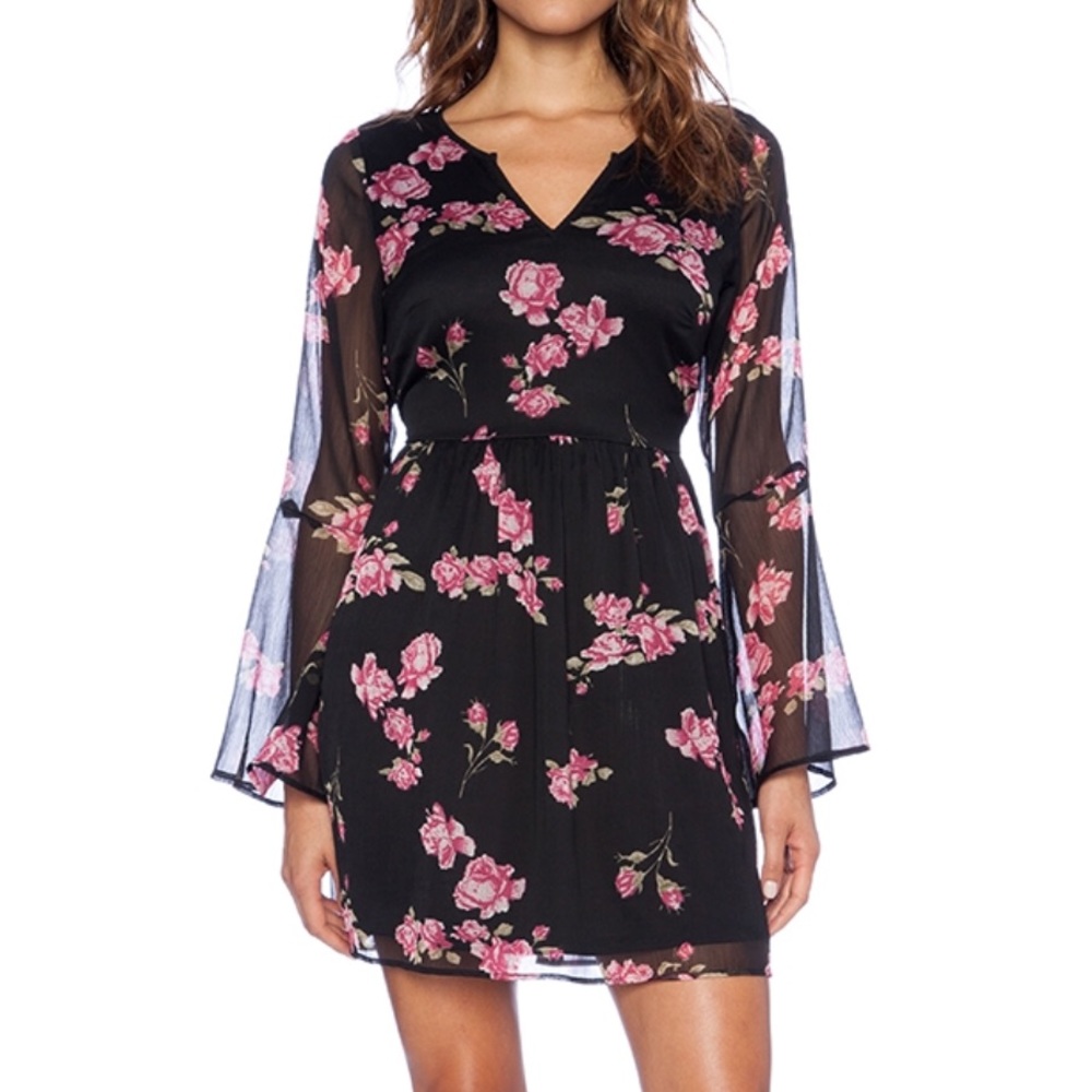 Black floral dress- brand new!